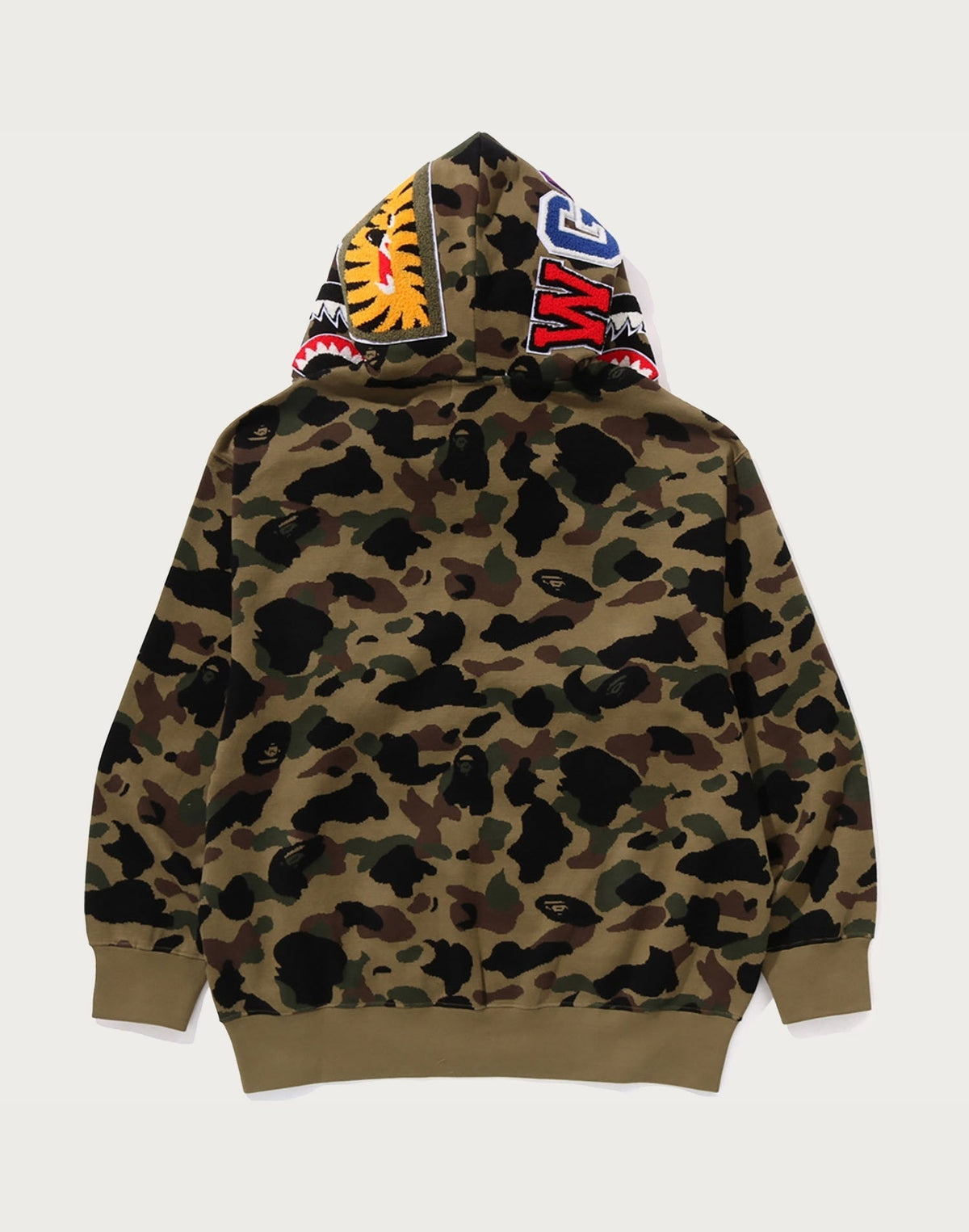 1ST CAMO JACQUARD SHARK RELAXED FIT FULL ZIP HOODIE MENS