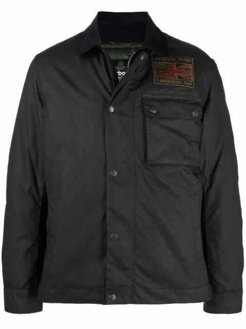 Barbour International wax-effect field jacket