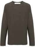 Isabel Benenato rolled-trim cotton jumper
