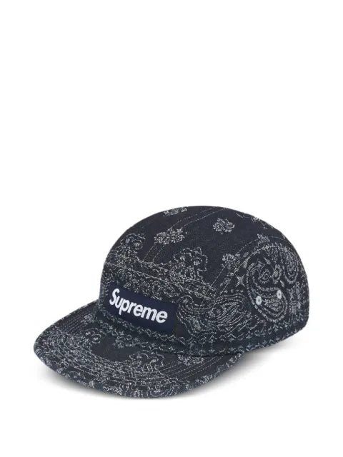 Supreme denim baseball cap in Bandana-Jacquard