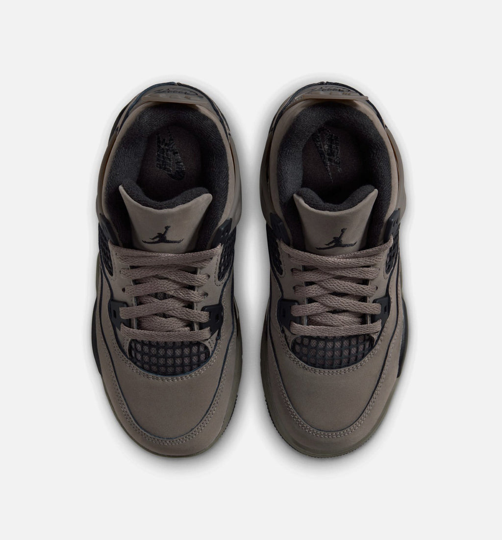 Air Jordan 4 Retro Cave Stone And Black Preschool Shoes - Cave Stone Black Moon Particle