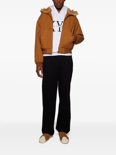 Praying KYS slogan-print raglan-sleeve hoodie