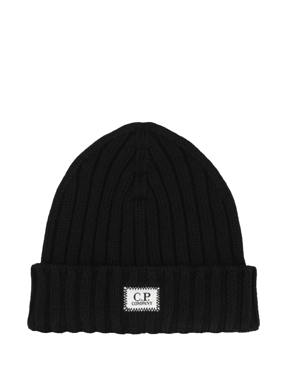 C.P. Company Ribbed Logo-Patch Beanie