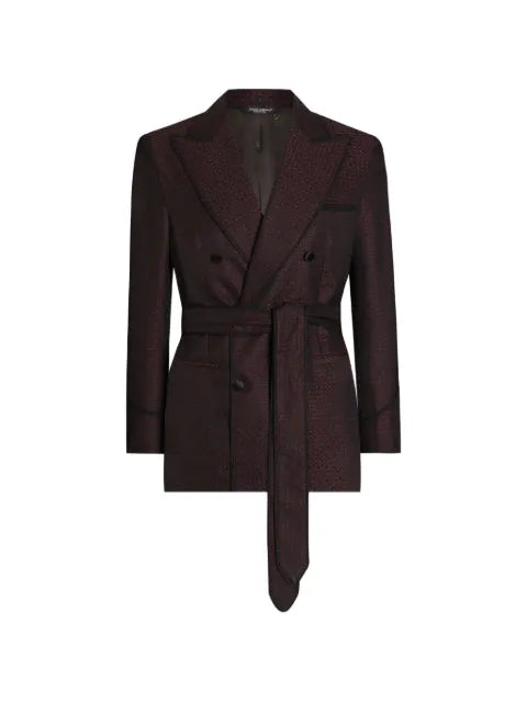 Dolce & Gabbana double-breasted jacket in micro-pattern jacquard