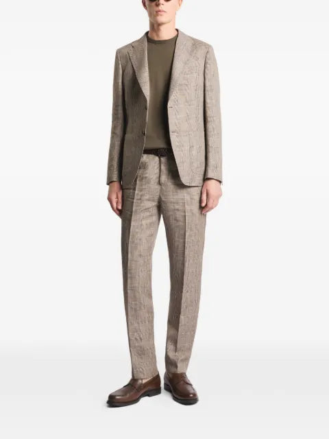 Fay checked blazer with two buttons