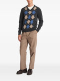 Pringle of Scotland argyle V-neck sweater