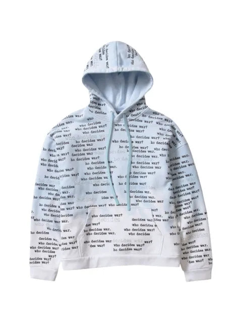 Who Decides War logo-embroidered hoodie