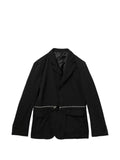 Black Comme Des Garçons zip-detail blazer