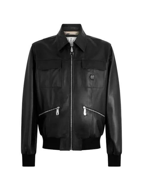 Philipp Plein Palms leather jacket