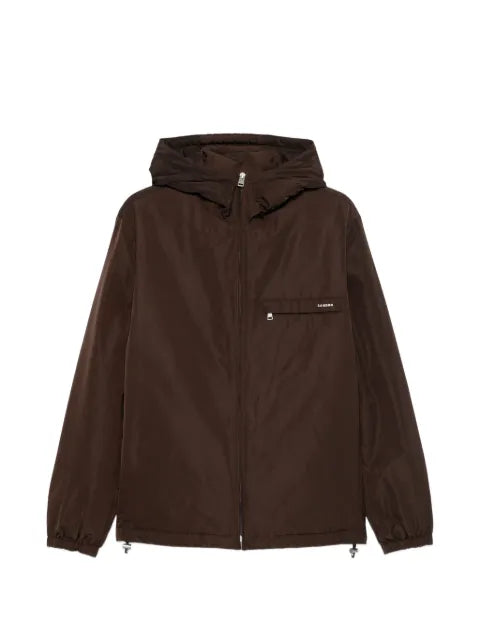SANDRO logo-detail zip-front jacket