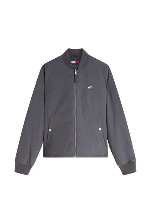 Tommy Hilfiger logo-patch zip-up bomber jacket