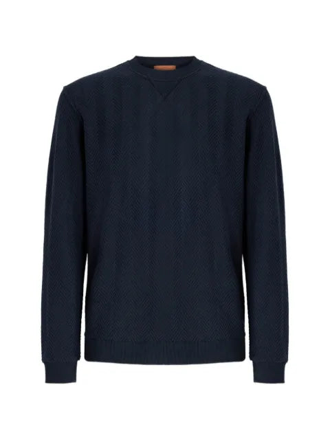 Missoni Tone-on-tone Chevron cotton and viscose crewneck sweatshirt