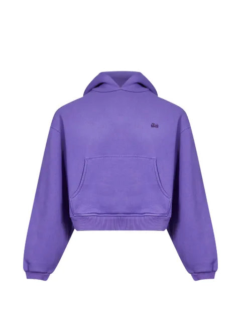 ERL logo-embroidered cropped hoodie