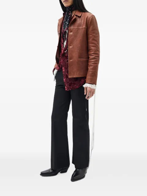 Ann Demeulemeester Pareli leather jacket