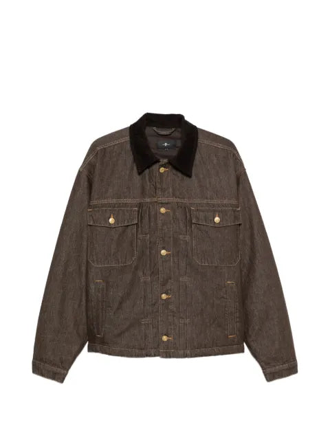7 For All Mankind corduroy-collar denim jacket