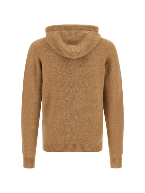 Roberto Collina drawstring-hood ribbed-trim sweater