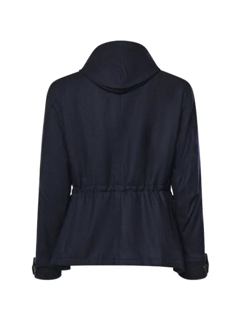 Eleventy hooded multi-pocket jacket