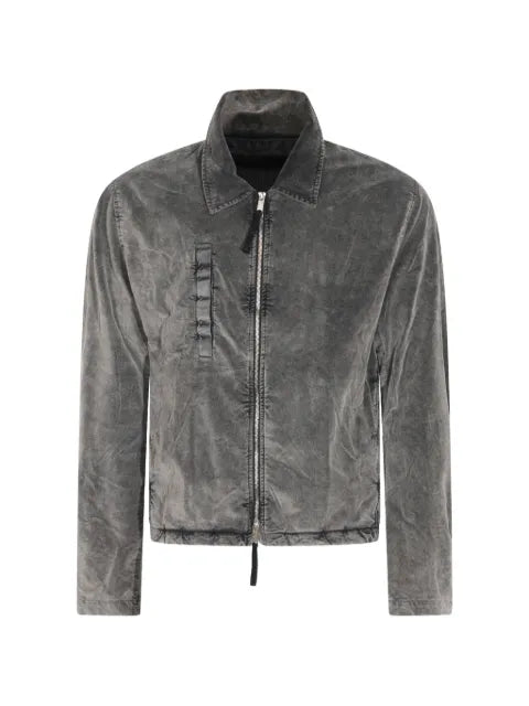 Thom Krom faded-effect zip-up denim jacket