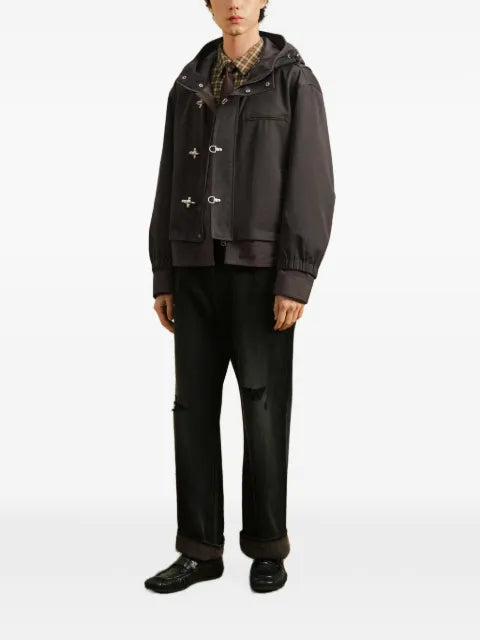 CROQUIS hooded lobster-claw clasp jacket