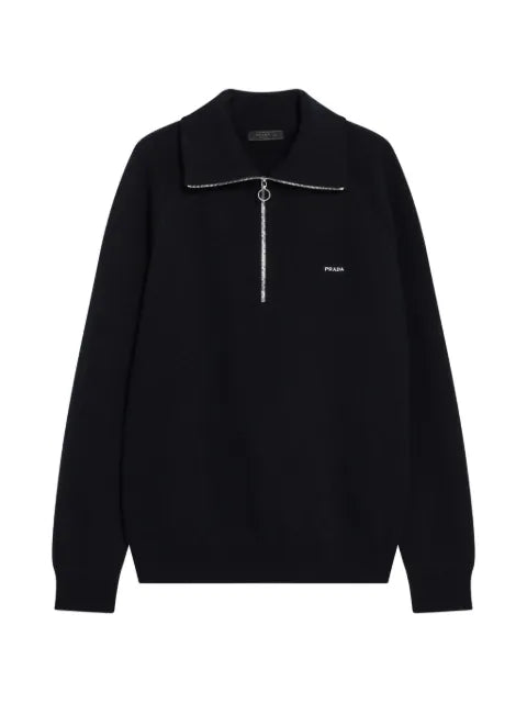 Prada wool and cashmere polo sweater