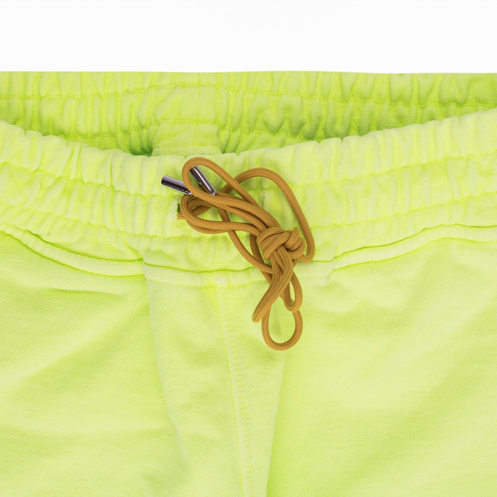 Neon Green Script Logo Terry Sweatpants
