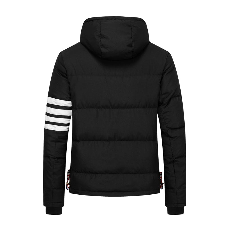 Hooded Wool Jacket - 80% Pure Wool - Signature Grosgrain Detail | Thom Browne