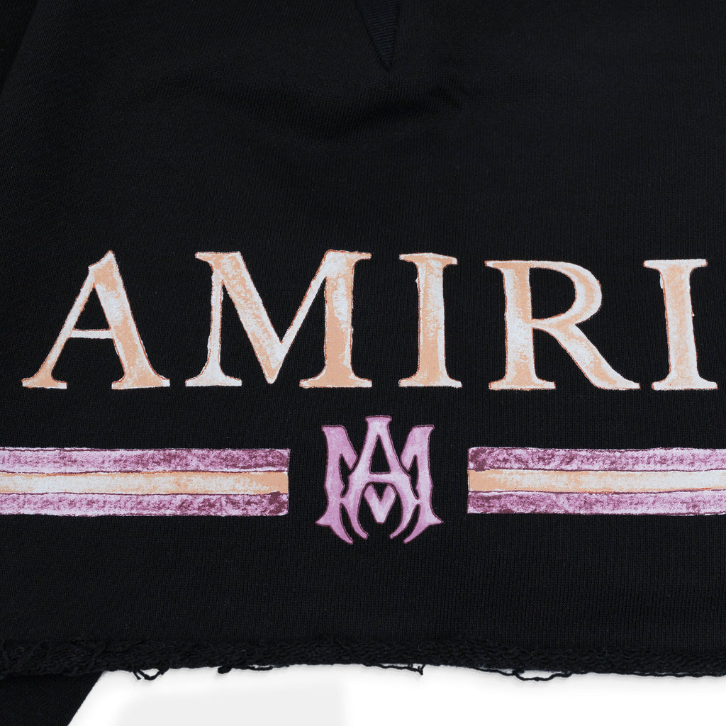 Black MA Watercolor Bar Sweatshorts