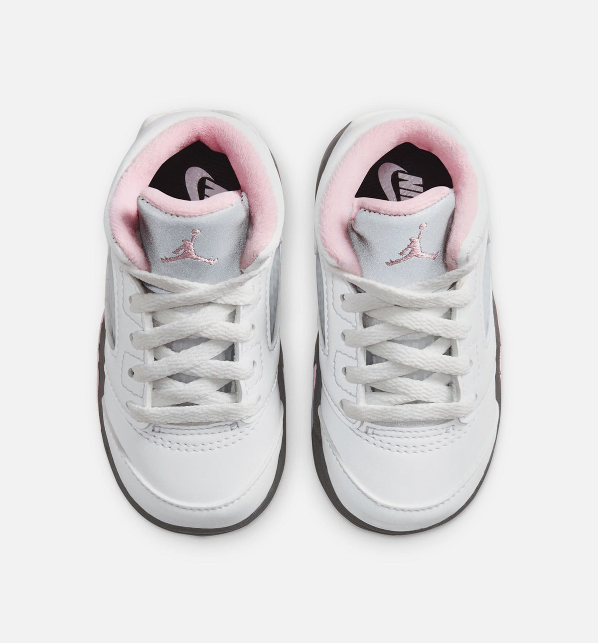 Air Jordan 5 Retro Medium Soft Pink Infant Sneakers - White/Black/Medium Soft Pink