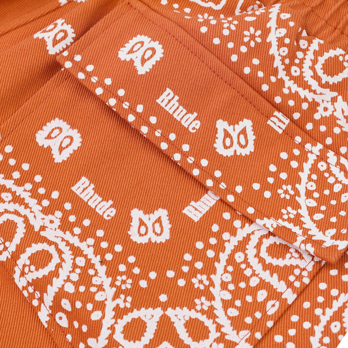 Orange Paisley Shorts