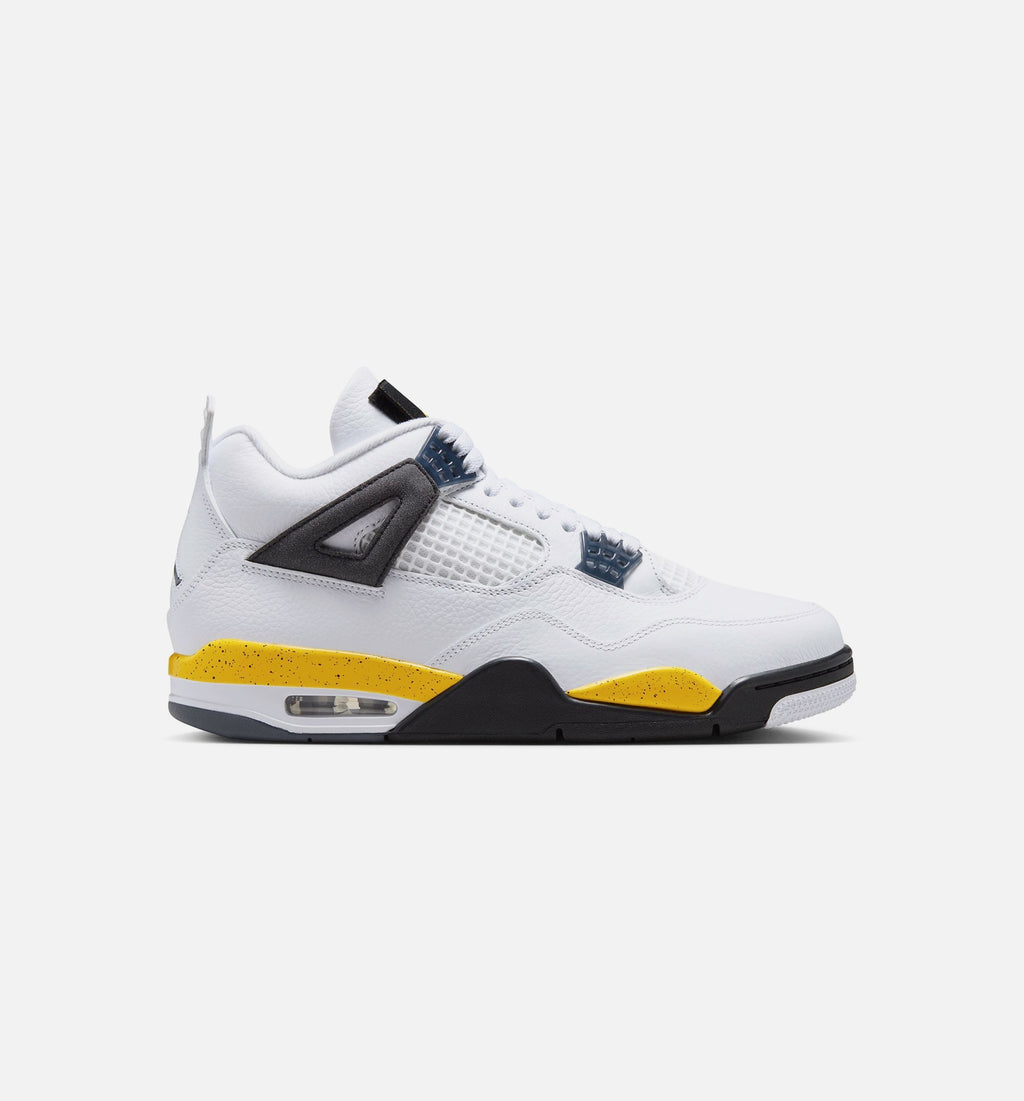 Air Jordan 4 Retro Rare Air Tour Yellow – Men's Lifestyle Shoe in White/Dark Blue Grey/Black/Tour Yellow