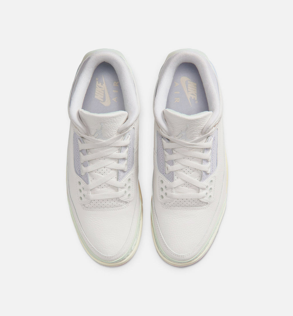 Air Jordan 3 Retro Sail Jade Aura Men's Lifestyle Shoes - Sail/Jade Aura/Aura/Iced Carmine