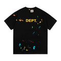 Gallery Dept T-Shirt Hand Painted Splash Ink Letter Print Short Sleeve T-Shirt