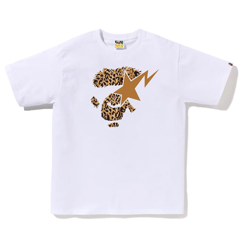 BAPE Ape Head Cartoon Print Loose Unisex Short Sleeve T-Shirt