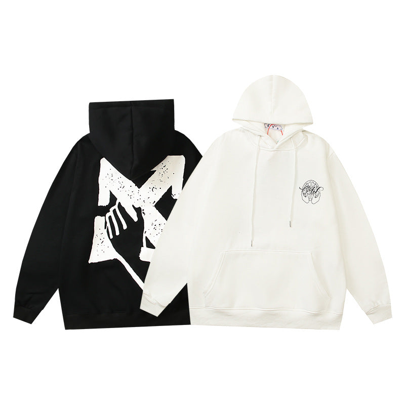 Off-White Arrow Graphic Print Hoodie Streetwear Unisex