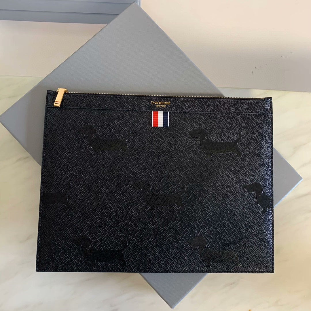 Dog print clutch