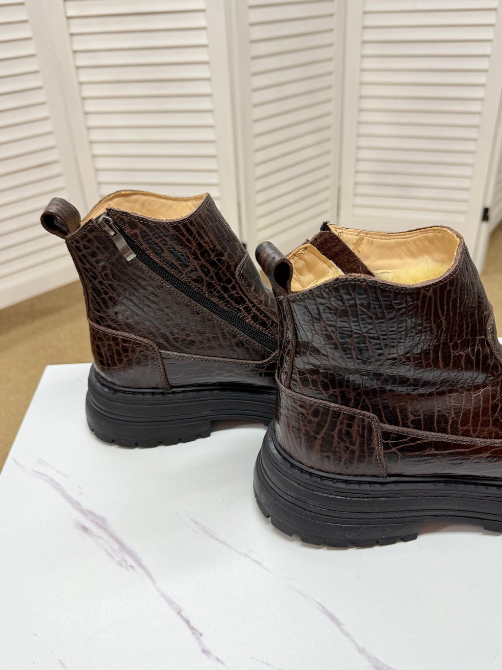 UGG Dark Brown Leather Chelsea Boots