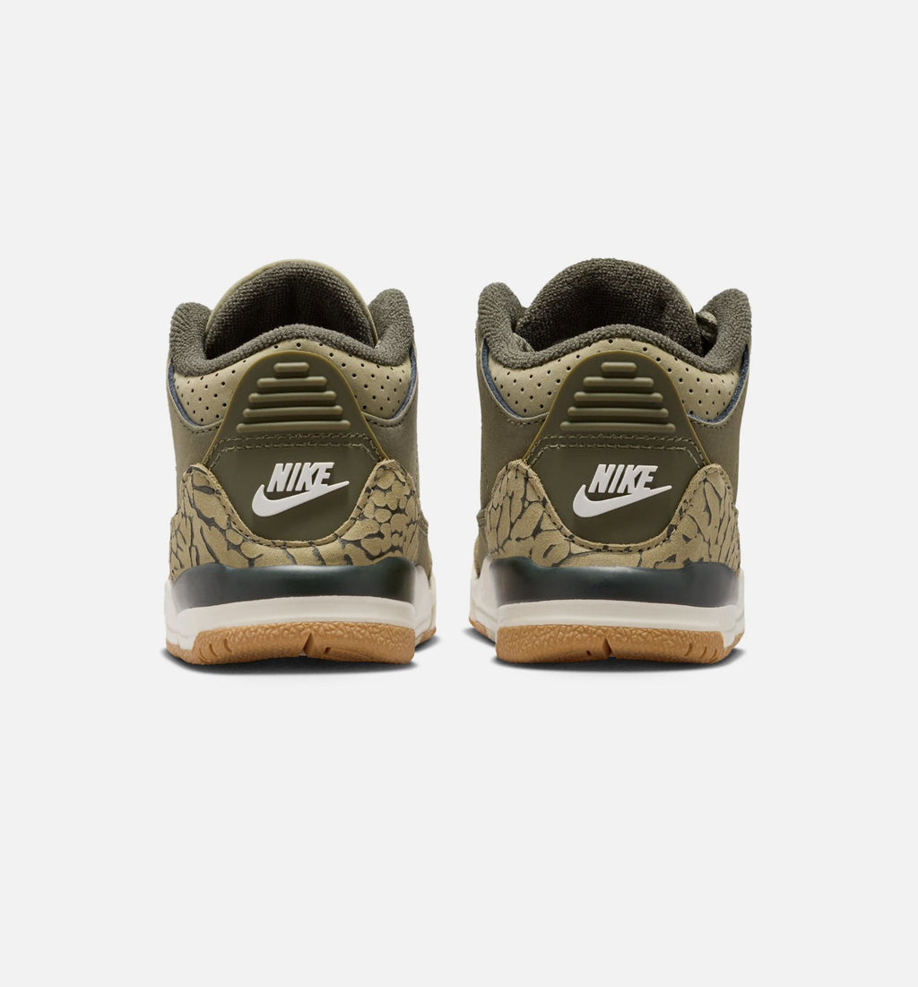 Air Jordan 3 Retro Medium Olive Infant & Toddler Sneakers - Medium Olive / Sequoia / Neutral Olive / Sail