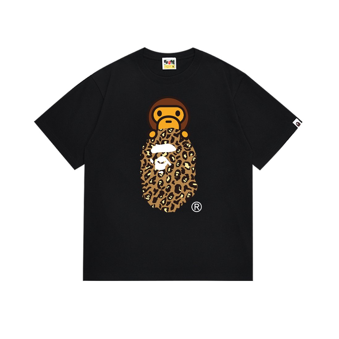 BAPE Tan Leopard Ape Graphic T-Shirt