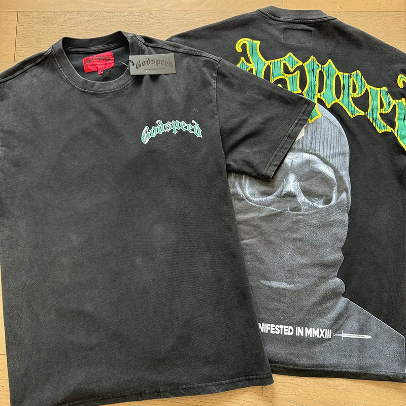 Godspeed Washed Black Rock Graphic T-Shirt