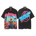 Godspeed Beach Skeleton Neon Graphic T-Shirt