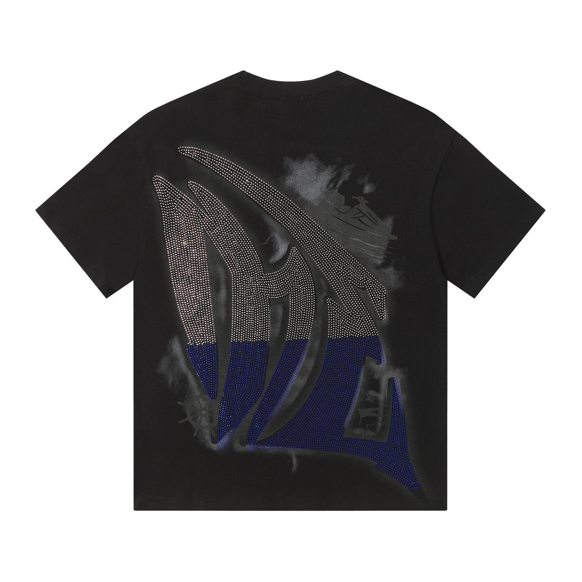MIXED EMOTION Rhinestone Graphic T-Shirt