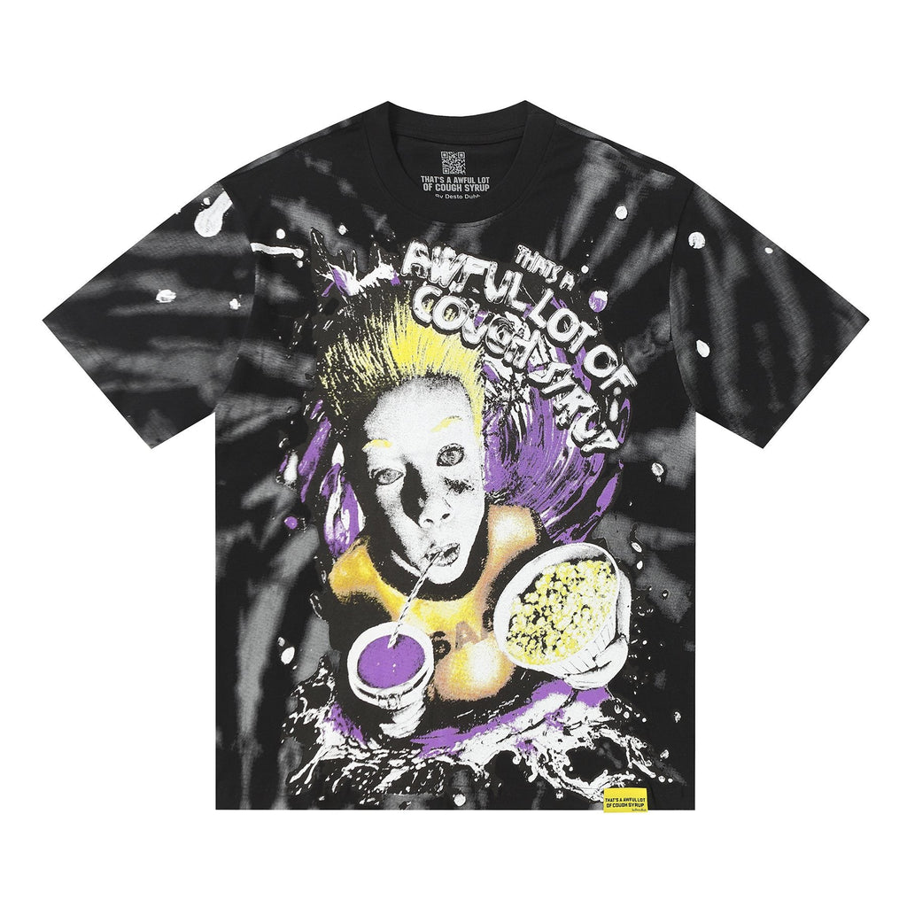 THAT'S A AWFUL LOT OF COUGH SYRUP Black Front & Back Graphic T-Shirt