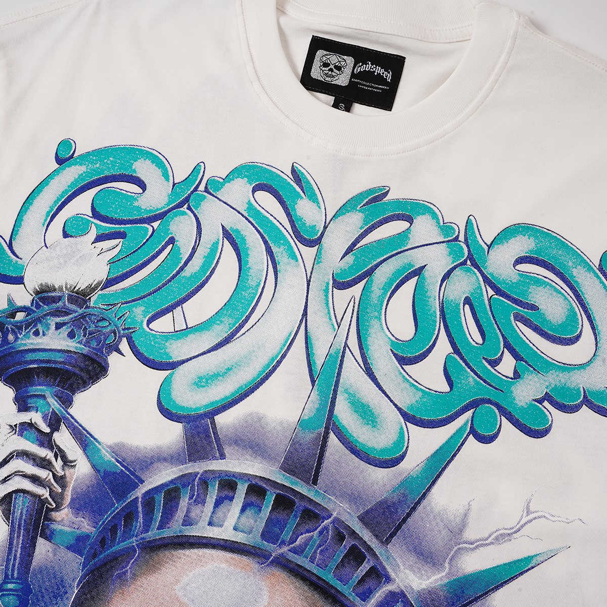 Godspeed Skull Liberty Graphic T-Shirt