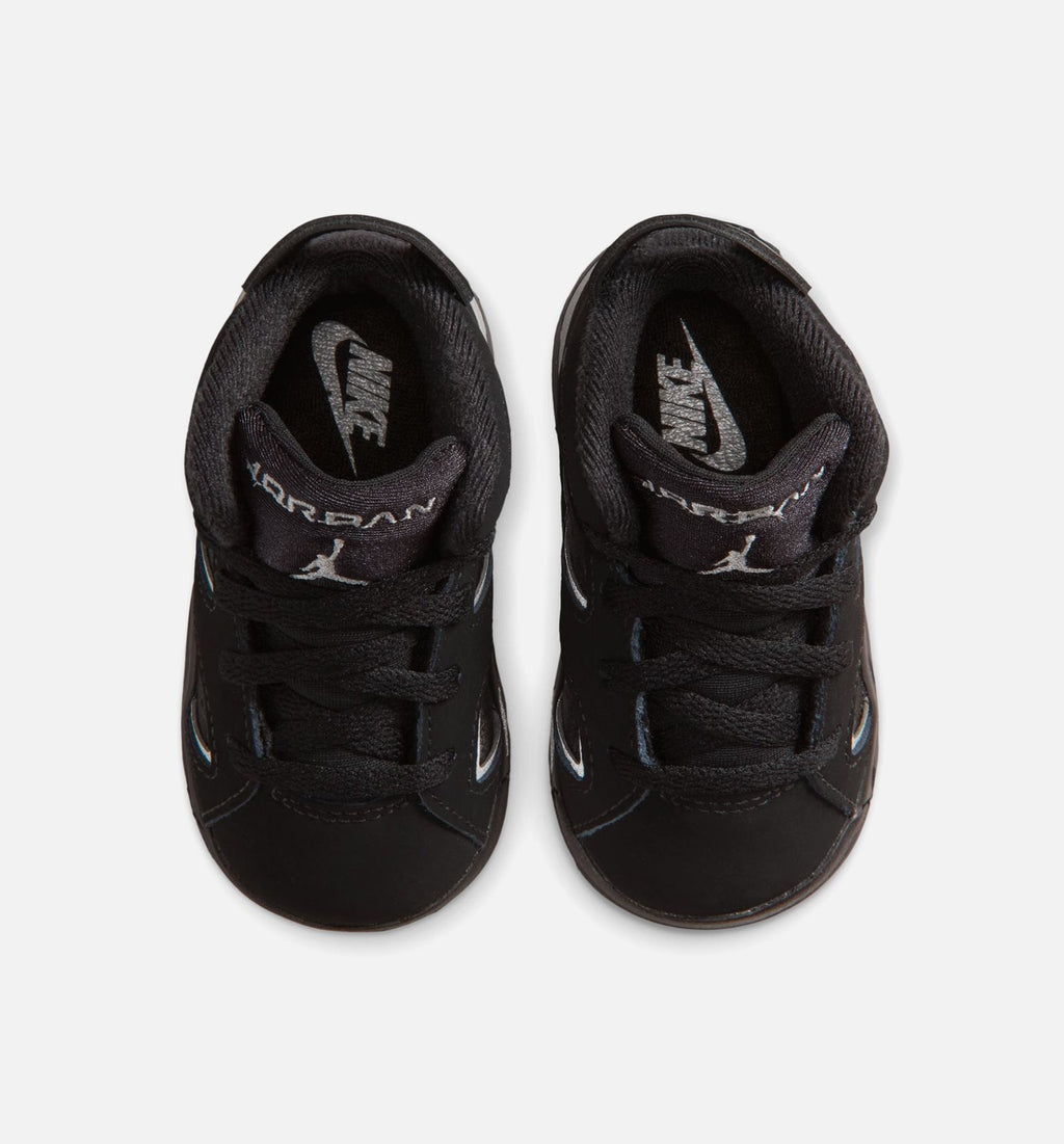 Air Jordan 6 Cap & Gown Infant/Toddler Lifestyle Shoe – Black/Reflective Silver