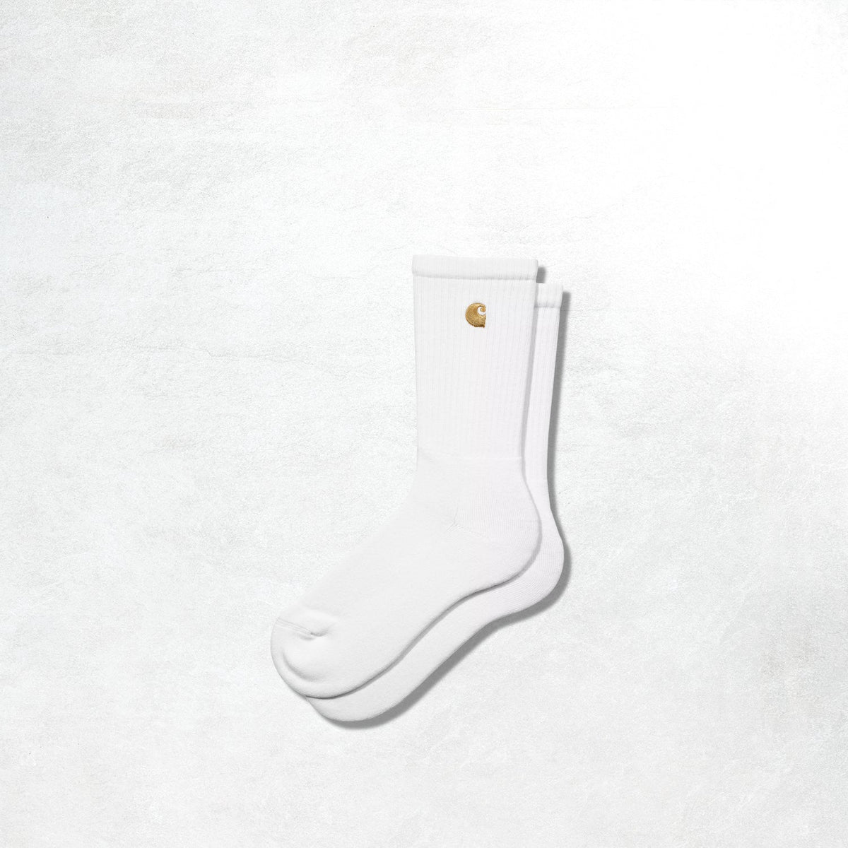 Carhartt WIP Chase Socks: White / Gold