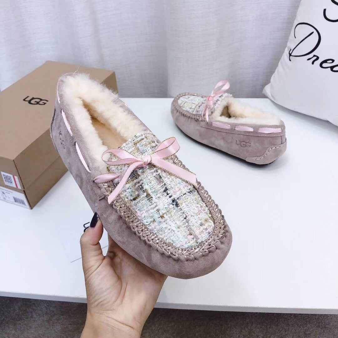 Dusty Pink Chanel-Style Driving Loafers — Sophisticated & Chic | New Arrival | In Stock