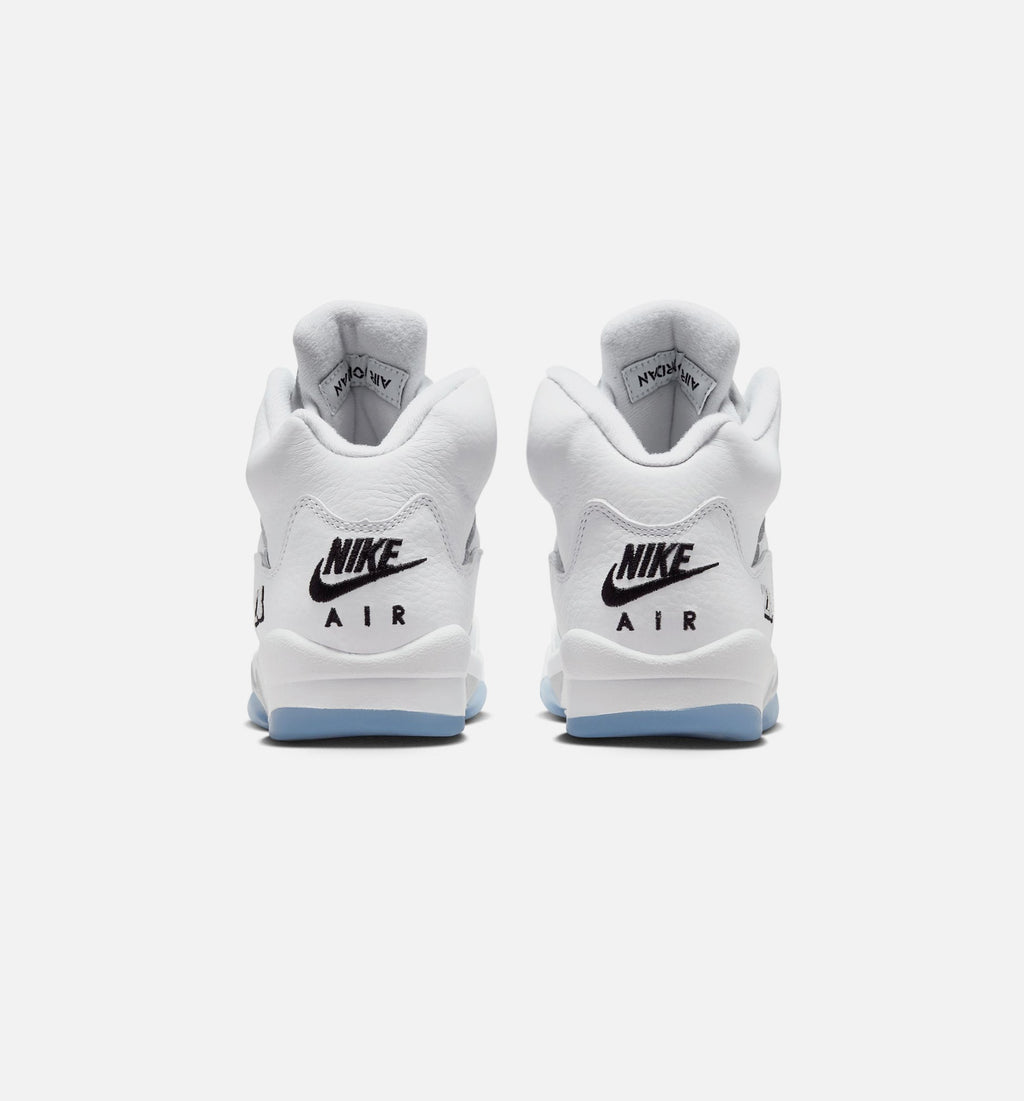 Air Jordan 5 Retro OG White Metallic Big Kids' Sneakers - White / Black / Metallic Silver