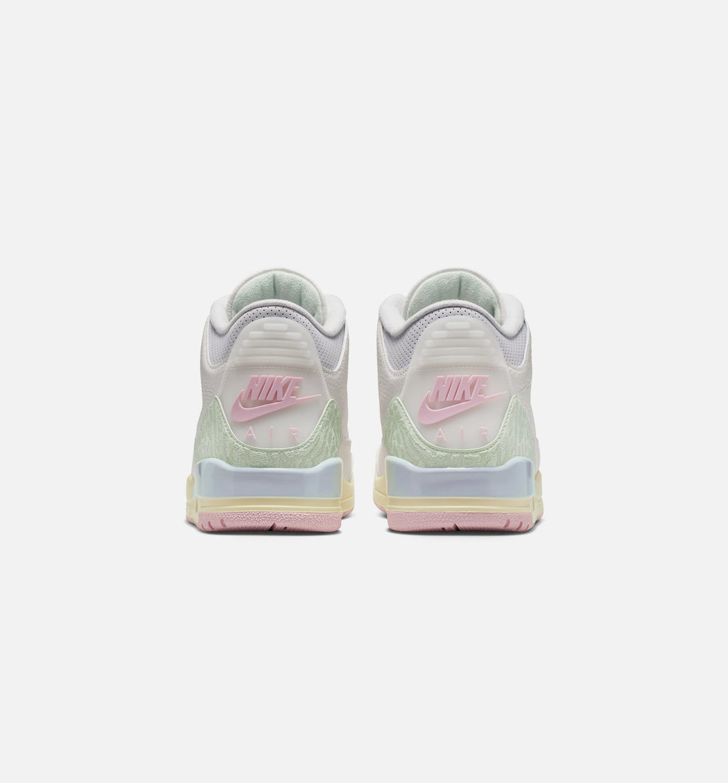 Air Jordan 3 Retro Sail Jade Aura Men's Lifestyle Shoes - Sail/Jade Aura/Aura/Iced Carmine