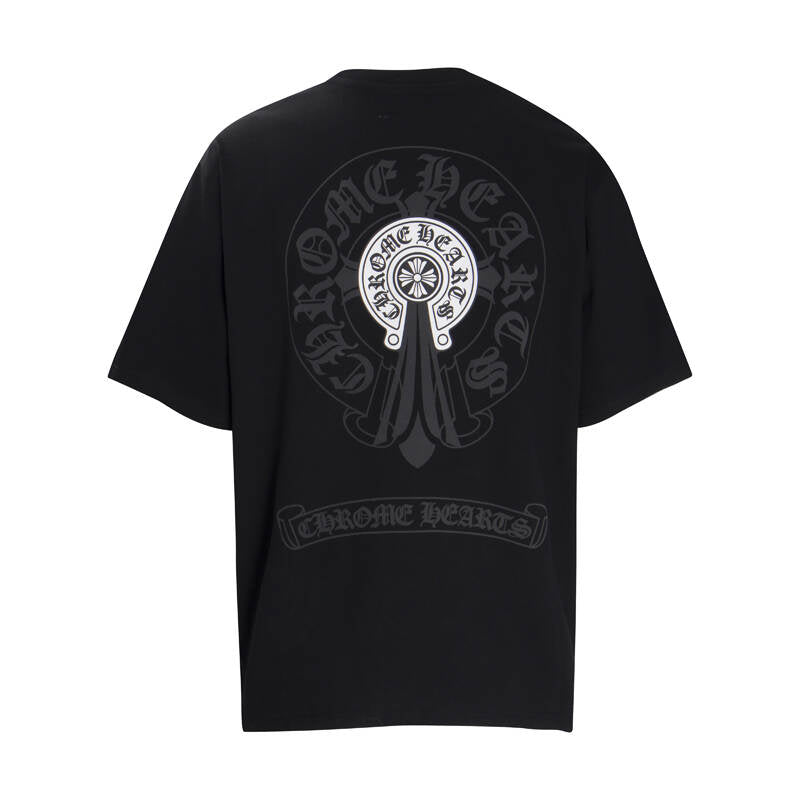 Chrome Hearts Double Exposure Horse Hoof Cross T-Shirt 6006