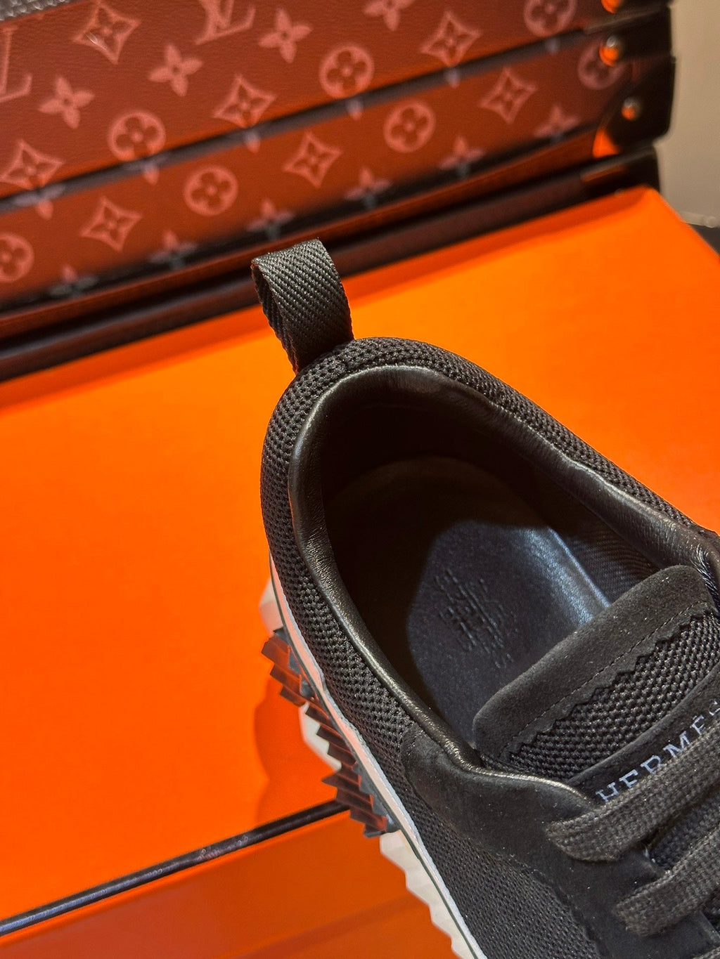 Hermès Bouncing Calfskin Mesh Sneakers